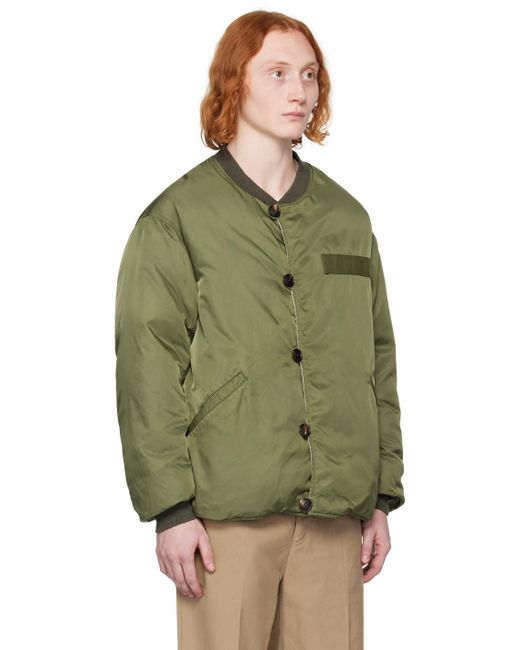 Visvim Green Khaki Corps Reversible Down Jacket for men