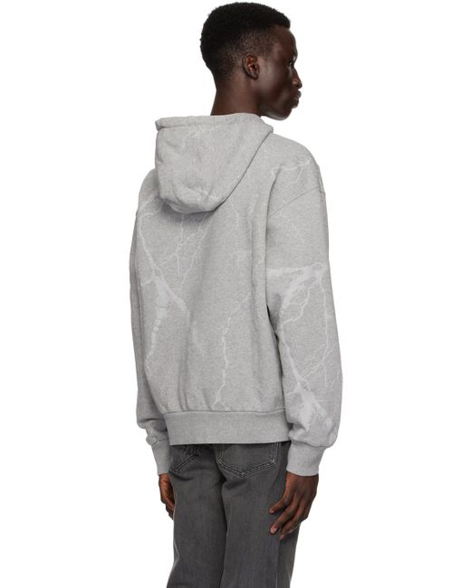 Givenchy Gray Graphic Hoodie for men