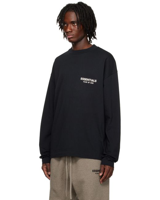 メンズ Fear Of God ブラック Classic 長袖Tシャツ Blue