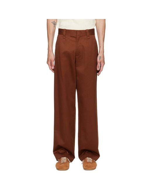 Helmut Lang Brown Chino Trousers for men