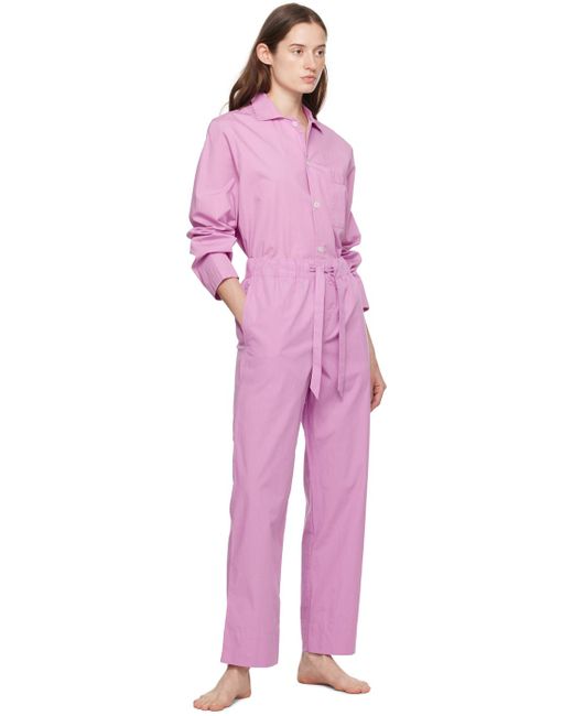 Tekla Pink Drawstring Pyjama Pants