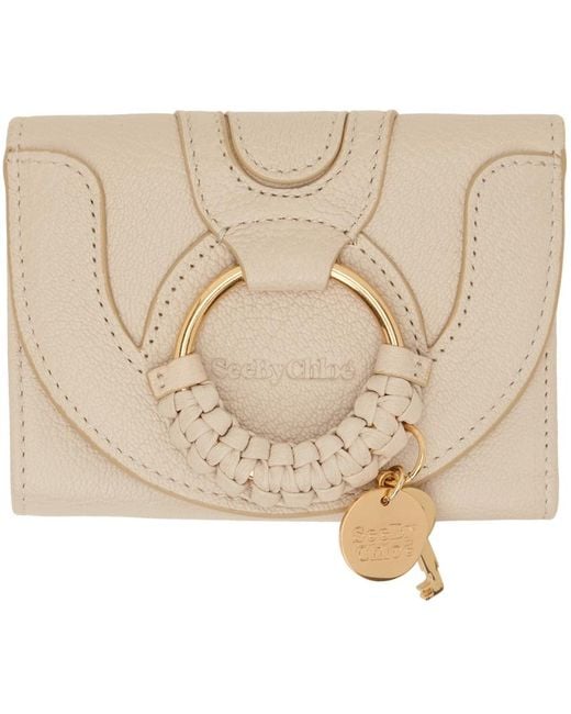 See By Chloé Natural Beige Hana Compact Wallet