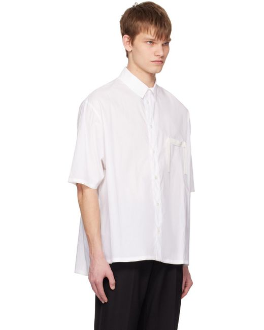 Jacquemus White Le Raphia 'la Chemise Cabri' Shirt for men