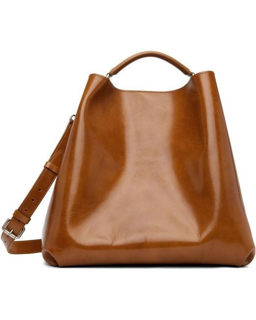 Dries Van Noten Brown Embossed-Logo Bag for men