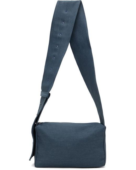 Amomento Blue Denim Messenger Bag for men