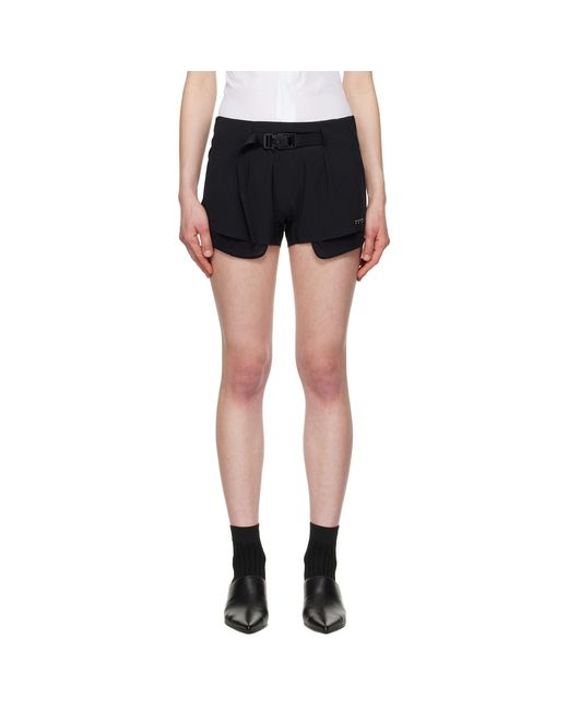 JOHANNA Paris Black Belted Shorts