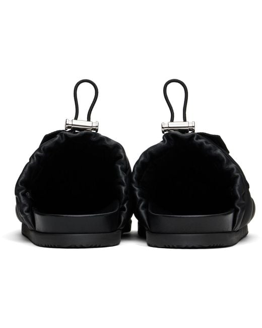 Moncler Black 'Mon Pocket' Slippers