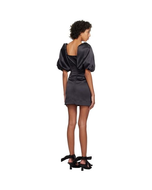 Ganni Black Bow Minidress