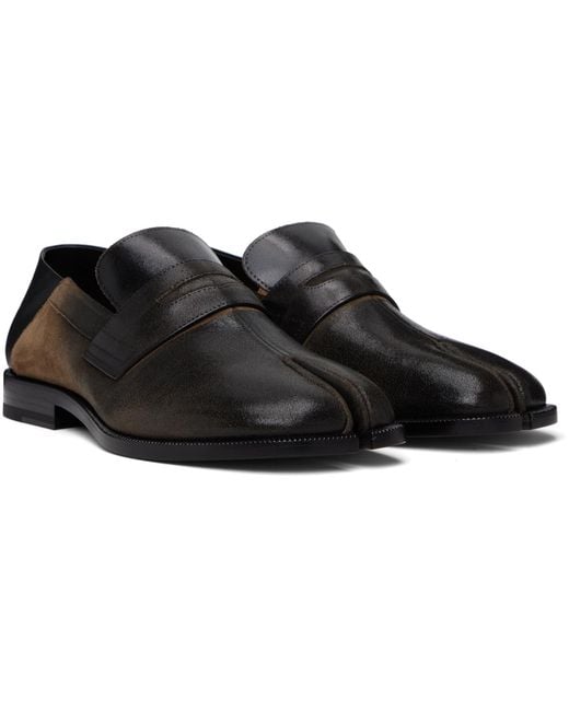 Maison Margiela Black Tabi City Loafers for men