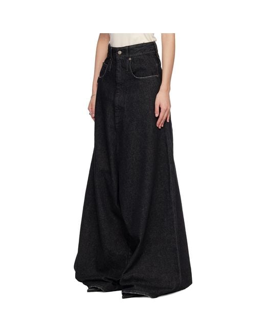 Lu'u Dan Black Drop Crotch Denim Jeans
