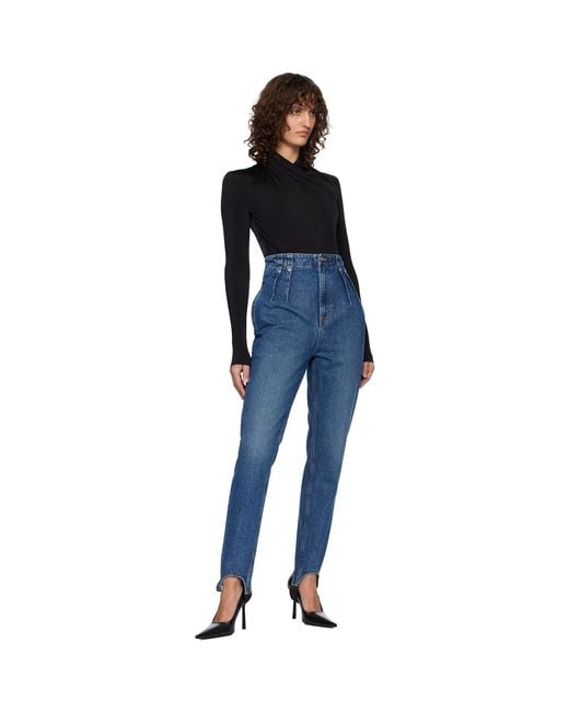 Mugler Black Scarf Bodysuit