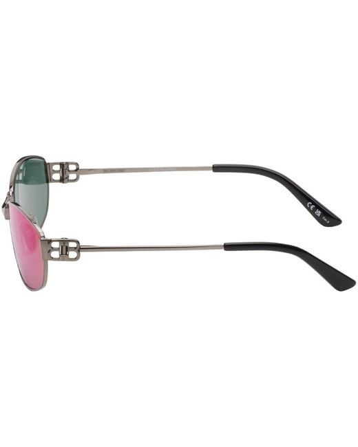 Balenciaga metal discount rectangle sunglasses