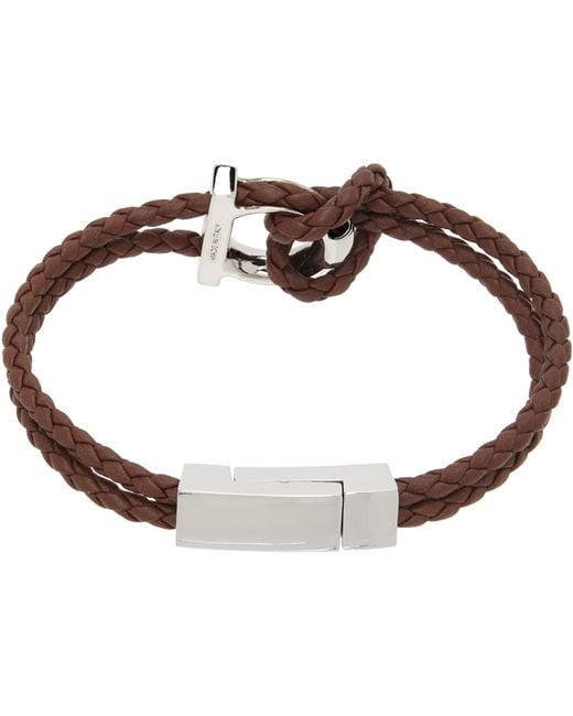 Ferragamo Black Gancini Bracelet for men