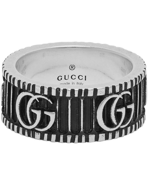 Gucci Black Gg Marmont Ring