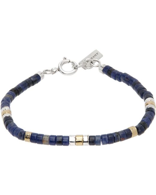 Isabel Marant Blue Navy Beaded Bracelet for men