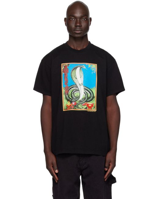 AWAKE NY Black 'cobra' T-shirt for men