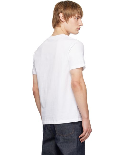 A.P.C. White Standard '' Brodée T-Shirt for men