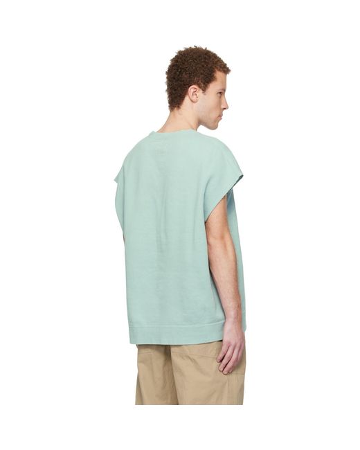 Visvim Green Mondo S/L Dmgd Sweatshirt for men