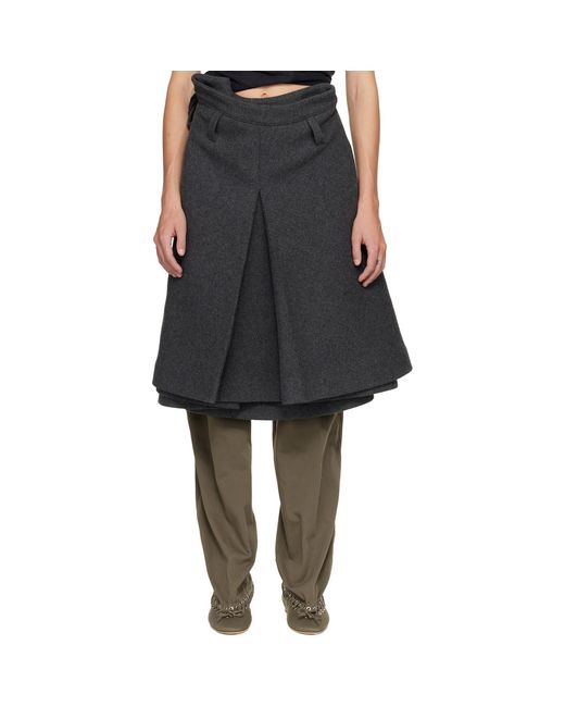 August Barron Black Display Midi Skirt