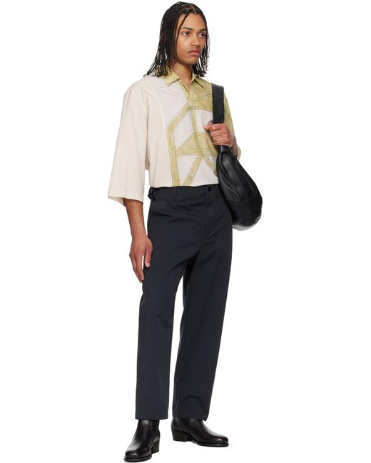 Lemaire Blue Carrot Trousers for men