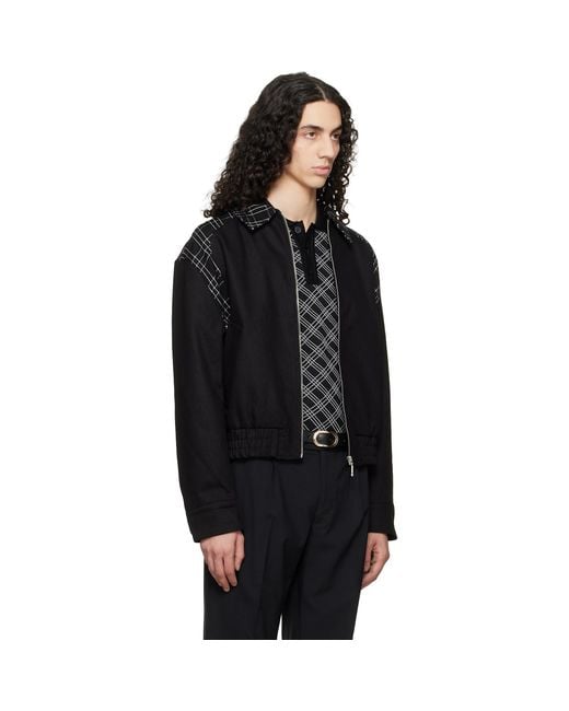 Ernest W. Baker Black Varsity Jacket for men