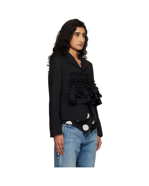 Comme des Garçons Black Gabardine Blazer
