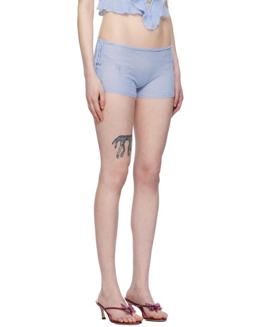 GUIZIO ブルー ドローストリング ショートパンツ Blue