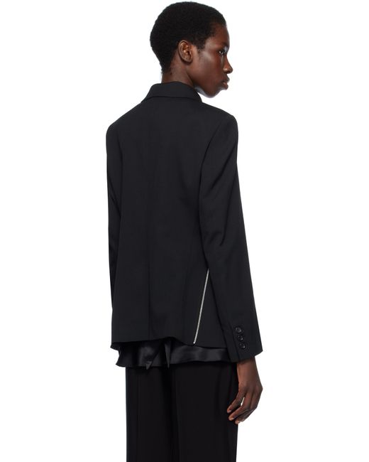 COMME DES GARÇON BLACK ブラック ウールギャバジン テーラードジャケット Black