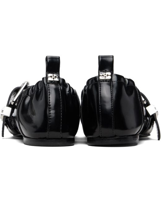 Ganni Black Sue Ballerina Flats