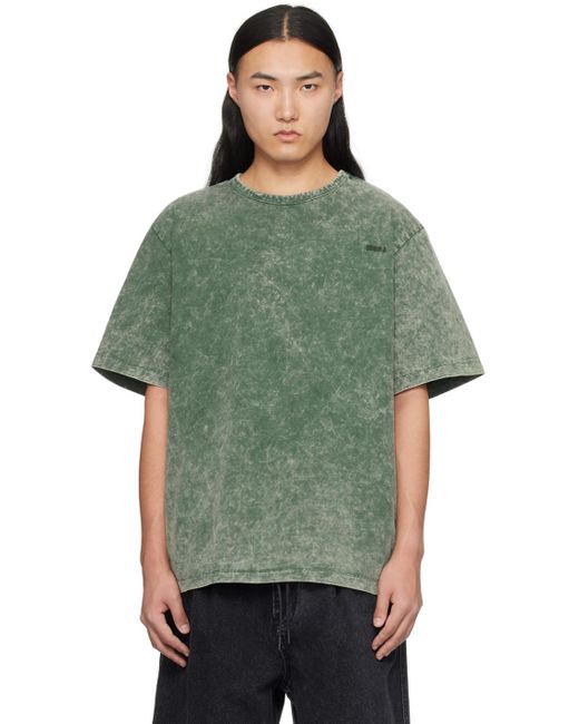 Juun.J Green Garment-dyed T-shirt for men