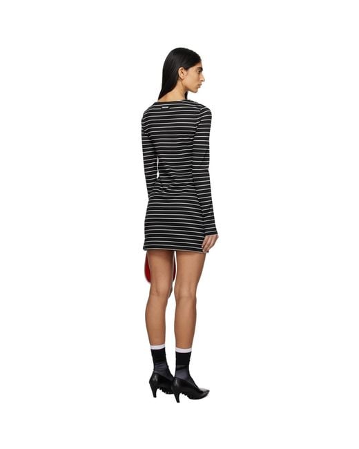 MSGM Black Striped Minidress