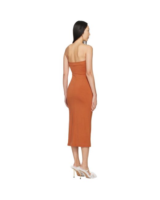 Miaou Black Orange Lila Midi Dress