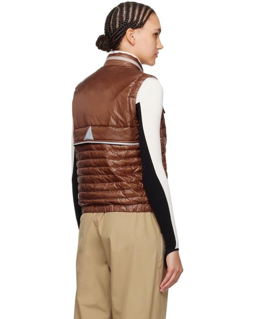 3 MONCLER GRENOBLE Brown Gumiane Down Vest