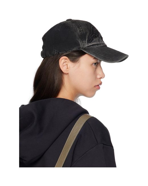 Acne Black Logo Cap