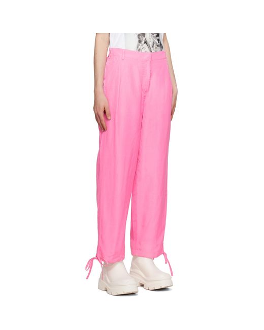 MSGM Pink Drawstring Trousers