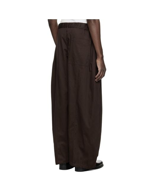 SAGE NATION Black Box Pleat Trousers for men