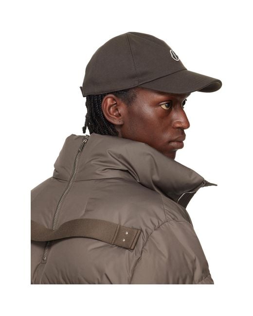 Rick Owens Brown Moncler + Baseball Hat for men
