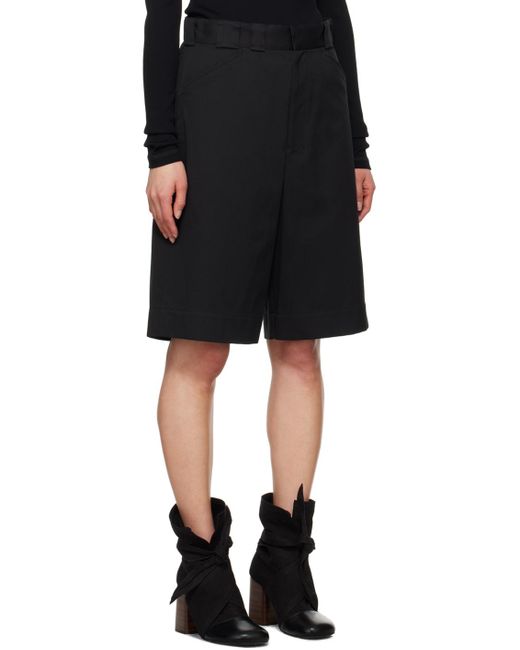Lemaire Black Tailored Shorts
