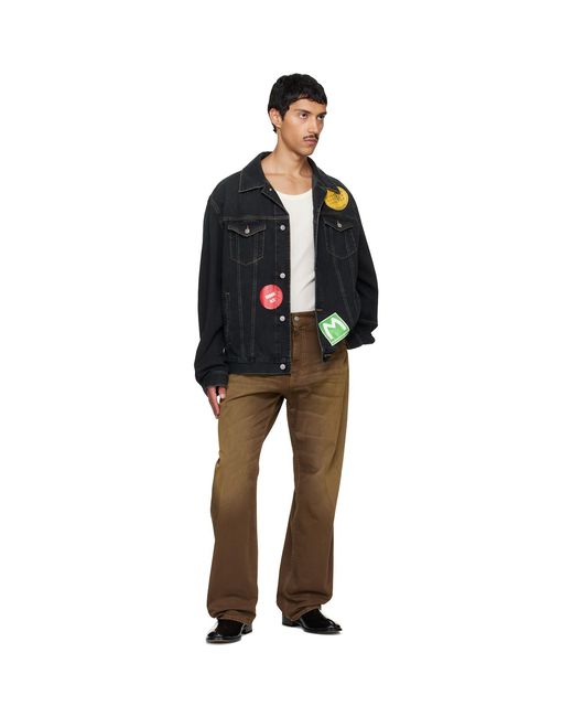 MM6 by Maison Margiela Brown Faded Trousers for men