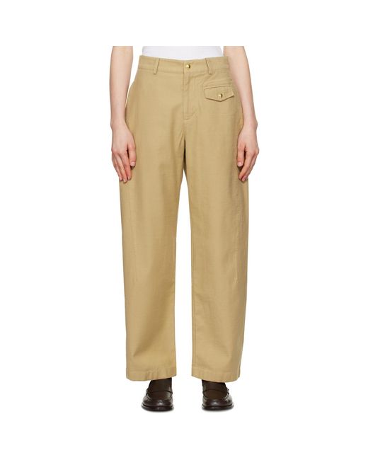Rag & Bone Natural Renata Cotton Twill Utility Trousers