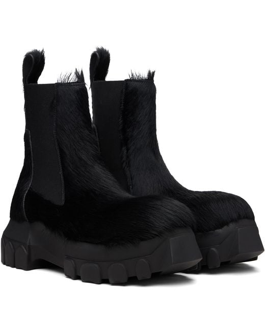 Rick Owens Black Concordians Beatle Bozo Tractors Boots