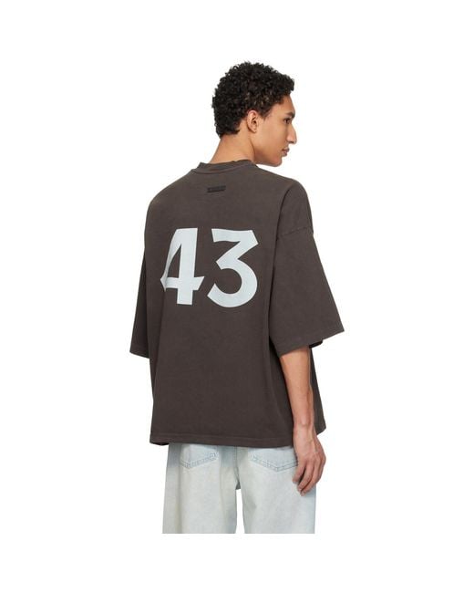 Fear Of God Black 43' Short Sleeve T-Shirt for men