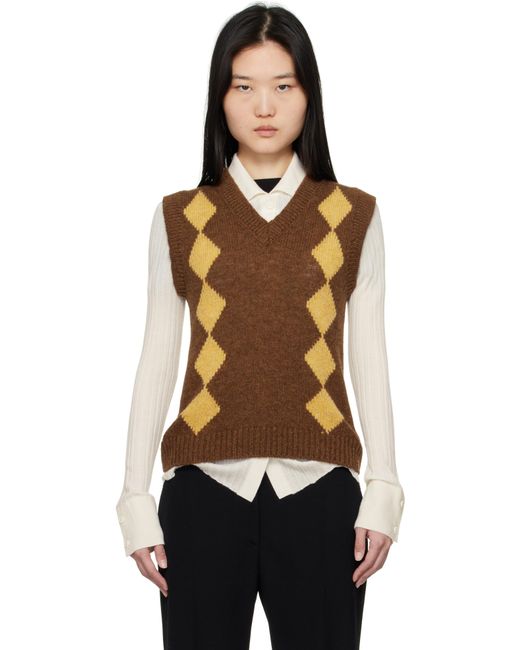 &Daughter Black Shetland Argyle Vest
