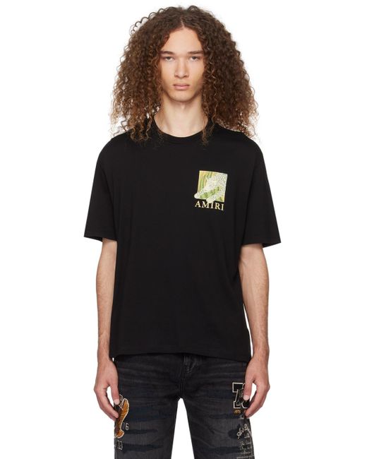T-shirt noir à images à logo Amiri pour homme en coloris Black