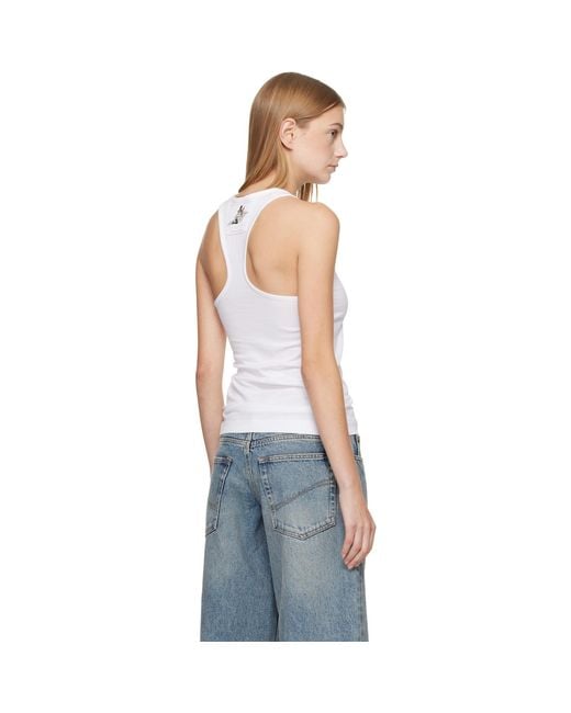 Stella McCartney White Jeff Koons Edition 'Slippery When Wet' Tank Top