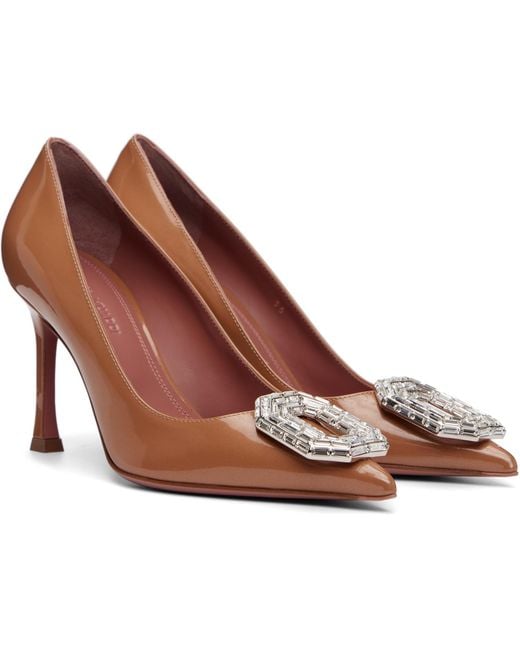 AMINA MUADDI Black Tan Camelia 90 Heels