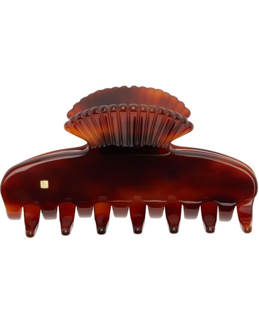 Sophie Buhai ブラウン Small Fan Shell バンスクリップ Red