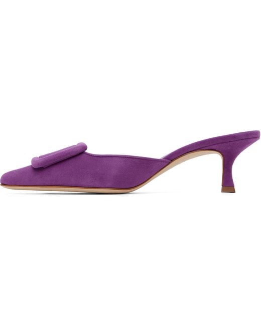 Manolo Blahnik Purple Maysale Heels