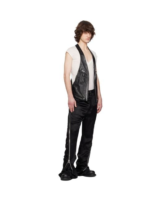 Rick Owens Black Temple Bolan Banana Trousers for men