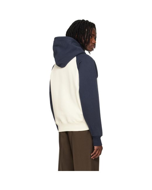 AMI Black Off- & Cotton Knitted Ami De Coeur Hoodie for men